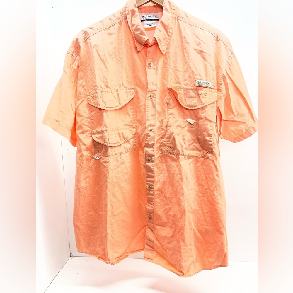 Columbia Men's Casual Button Down Shirt - Orange‎